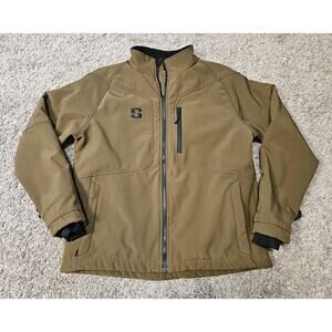 Striker ICE Climate G2 SoftShell Jacket Mens Sz Small Brown Fleece Lined